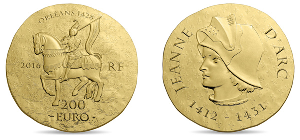 Most Historically Significant Coin France / 200 euros gold / Joan of Arc