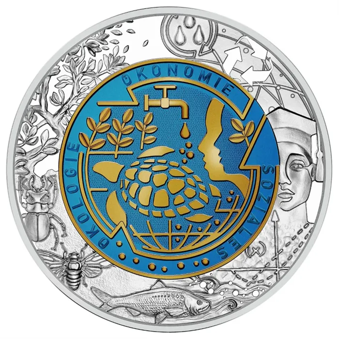 25 Euro Global Warming Bi-Metallic Silver–Niobium Coin