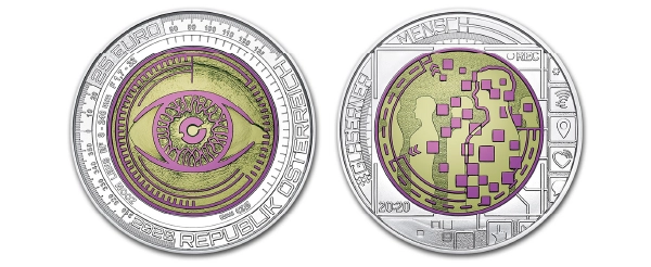 25 Euro Big Data Bi-Metallic Silver–Niobium Coin