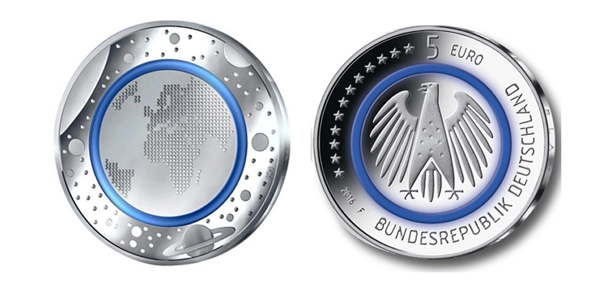 2016 Germany 5 Euro Planet Earth Silver Coin