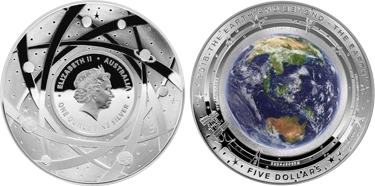 5 Dollar Earth Silver Coin