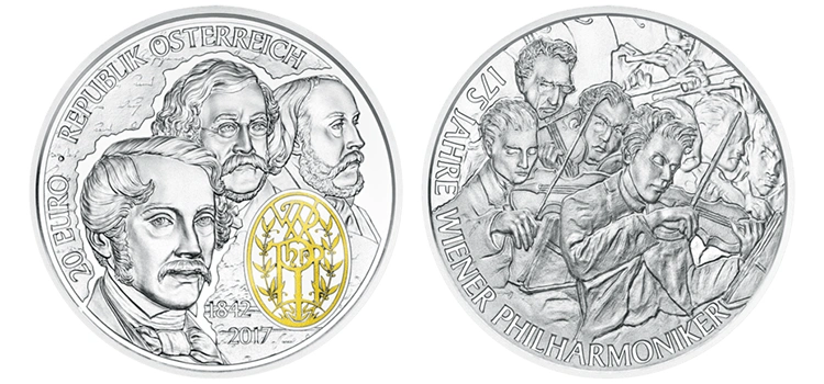 20 Euro Vienna Philharmonic Silver Coin – 175th Anniversary