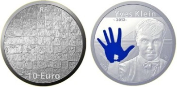 10 Euro Yves Klein Silver Coin