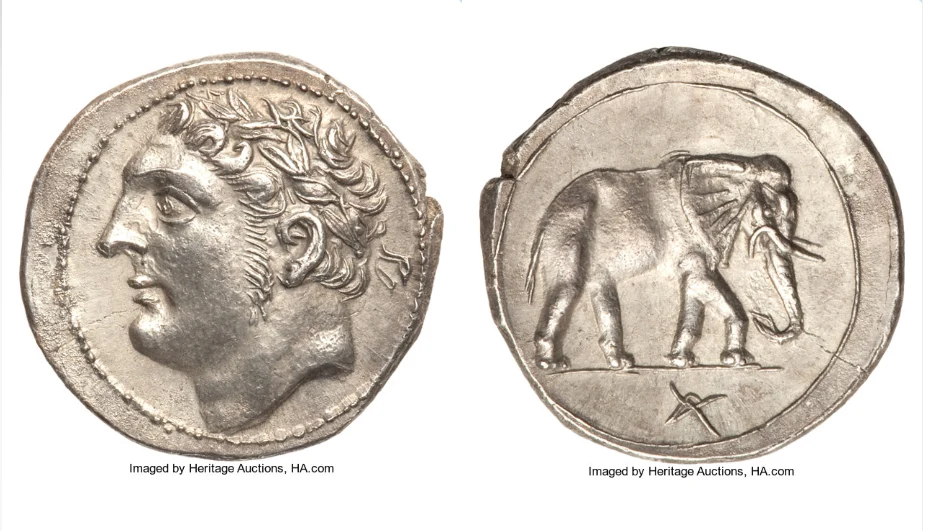 Silver Tetradrachm with Elephant