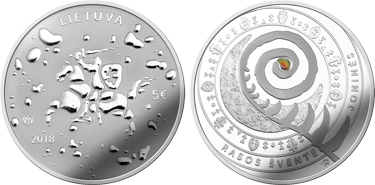 Abstract Cultural 5 Euro Coin
